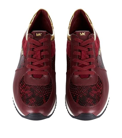 michael kors allie red sneakers|Allie Leather and Canvas Sneaker .